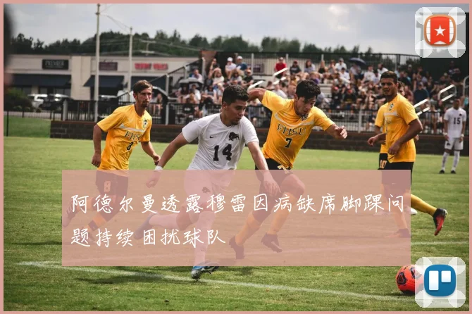 阿德尔曼透露穆雷因病缺席脚踝问题持续困扰球队